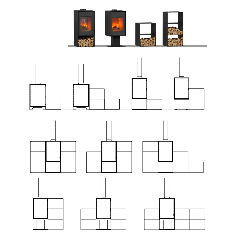 Modula Square Holzofen – 8,5 kW — Foto 4